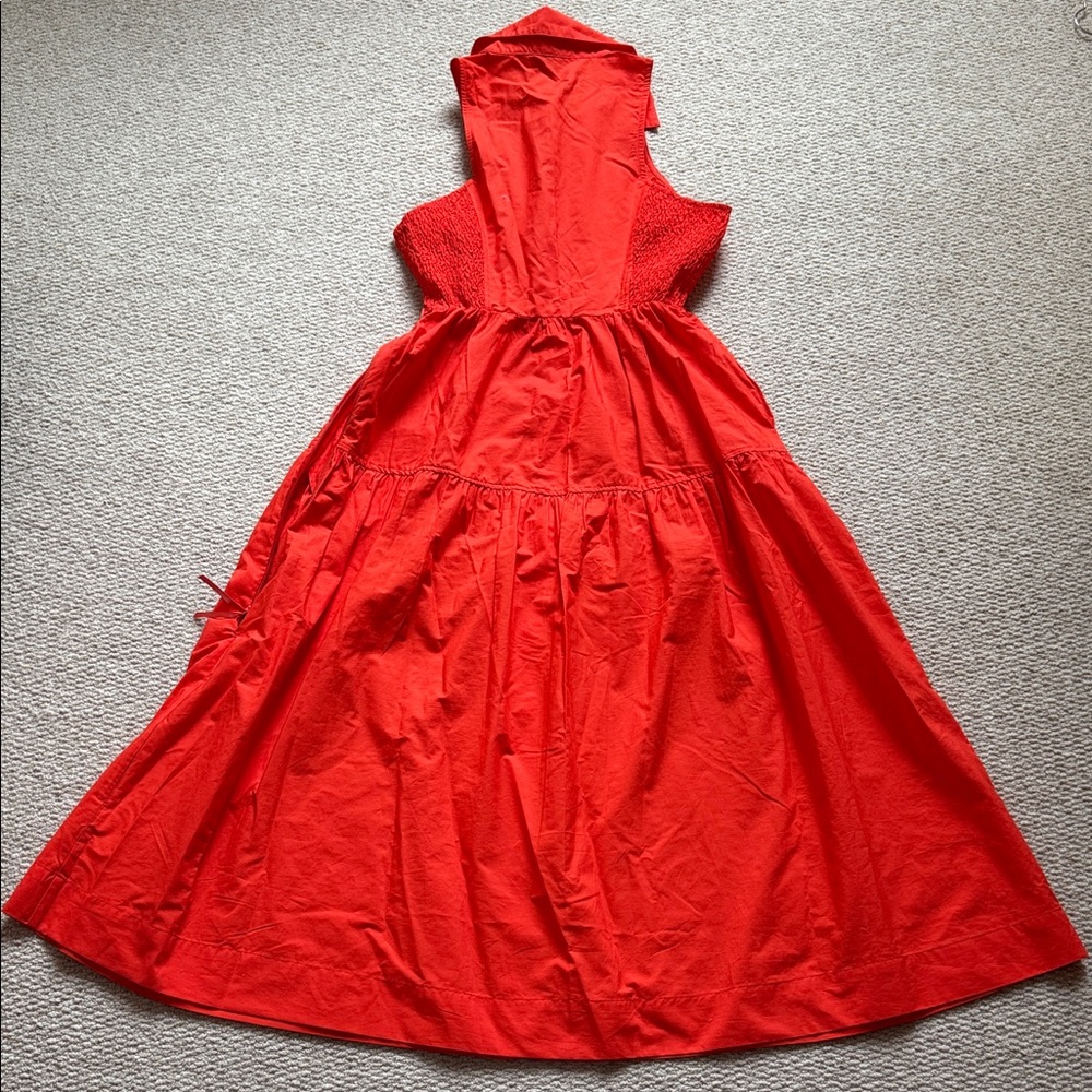 NWT Anthropologie Maeve Adaptive Red Sleeveless Shirt Dress Sz S - Picture 5 of 6